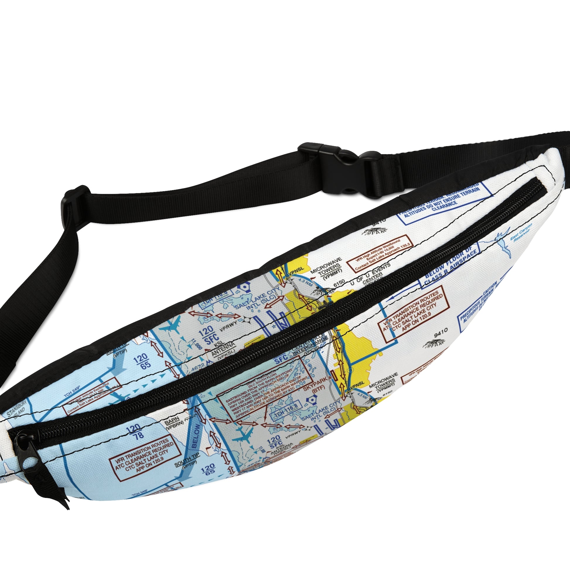 Salt Lake City Flyway Chart fanny pack