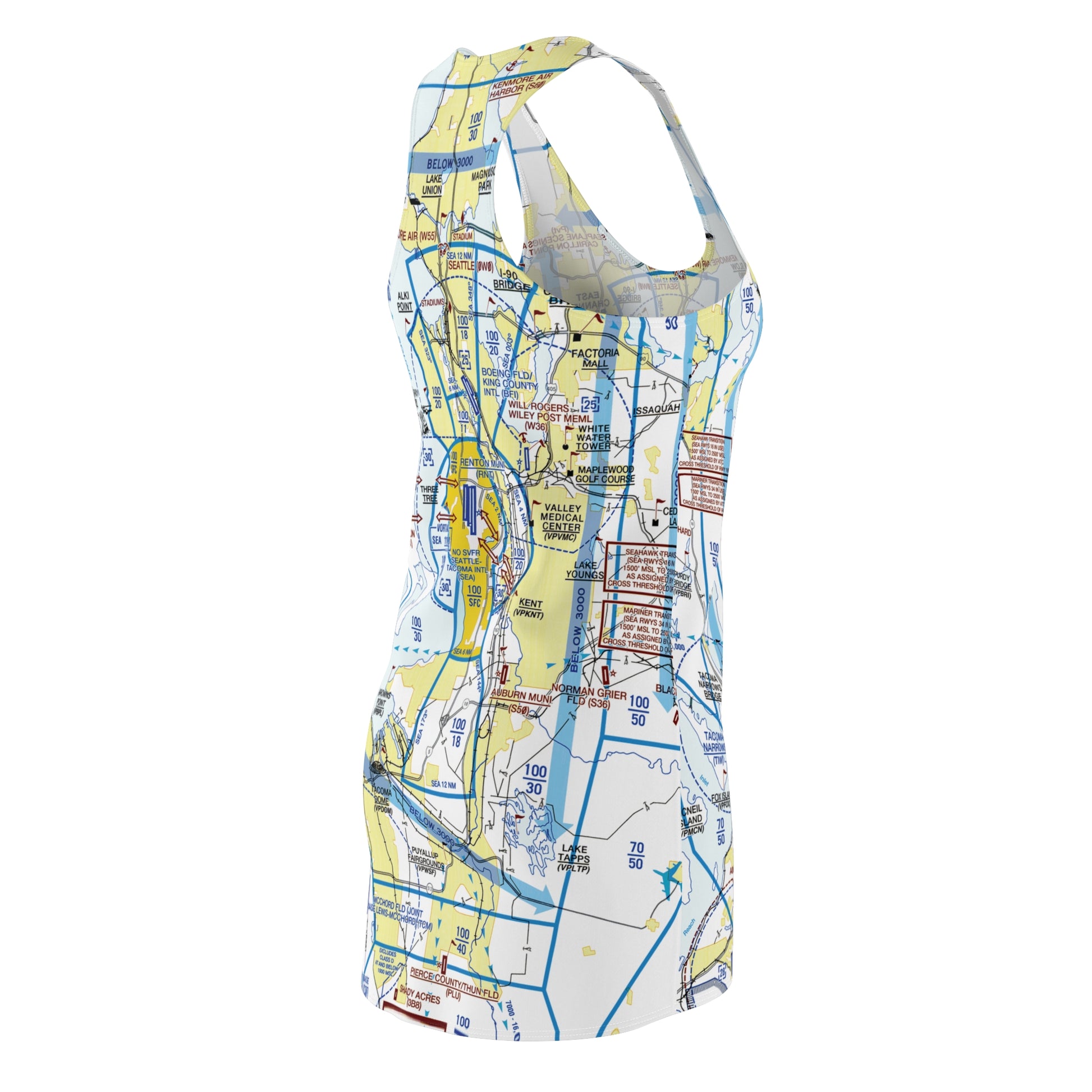 Seattle Flyway Chart racerback dress