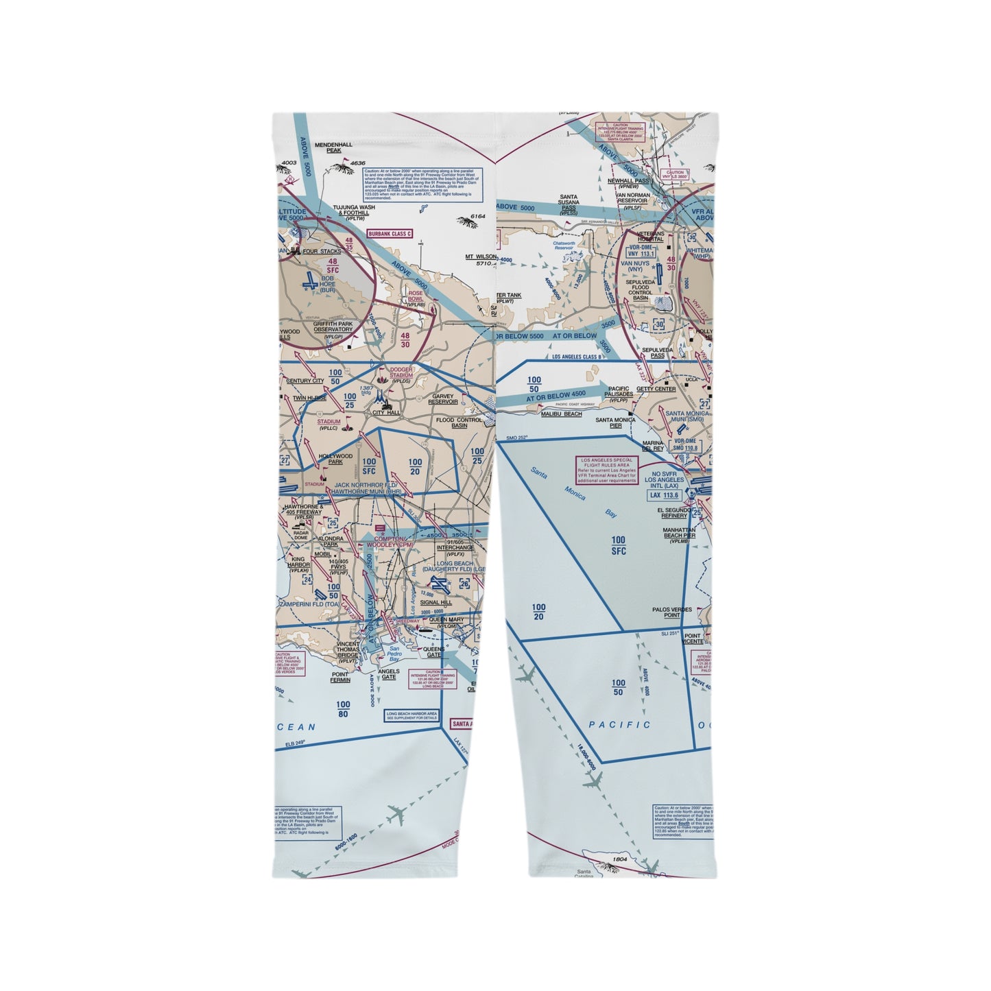 LAX Flyway Chart capri leggings