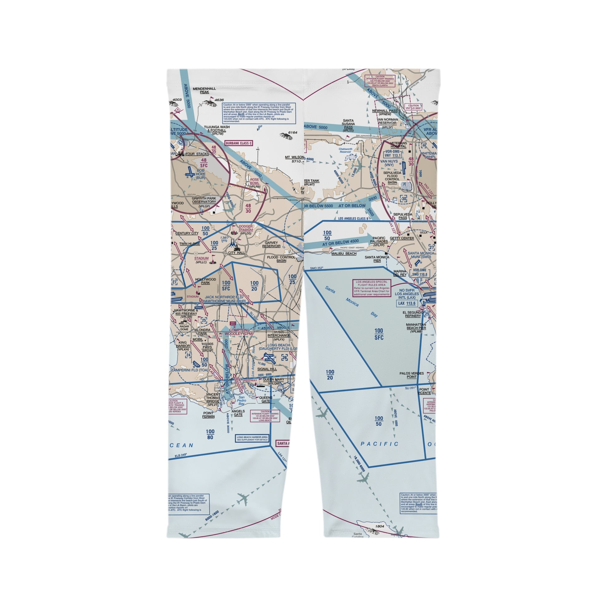 LAX Flyway Chart capri leggings