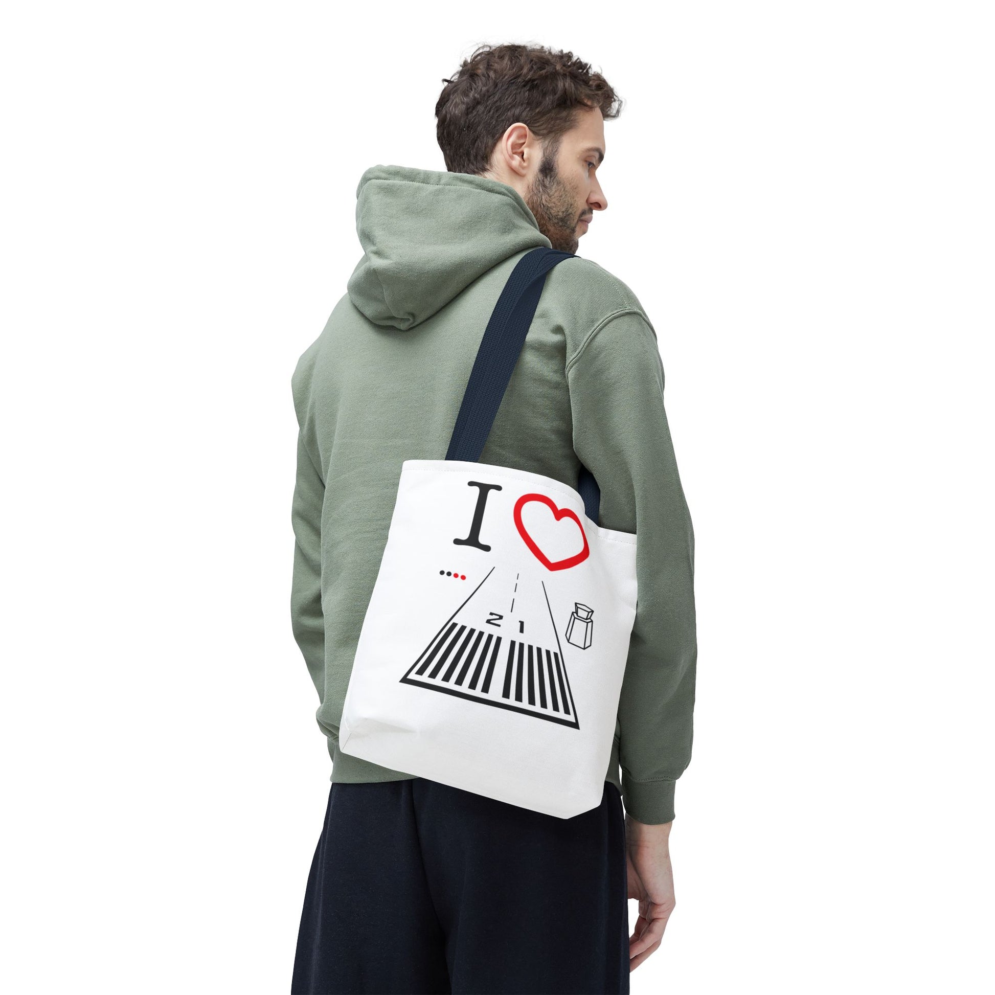 Santa Monica Airport Runway 21 / 3 tote bag (white)