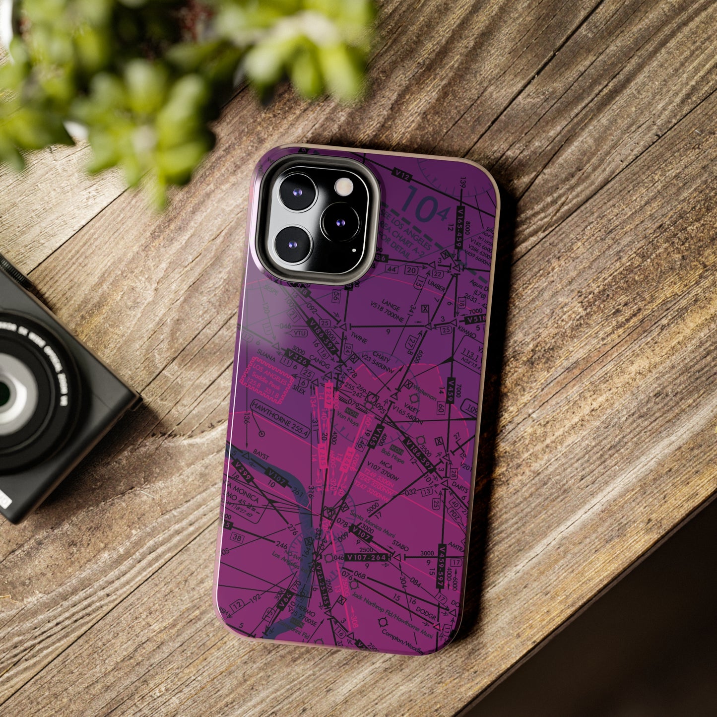 Enroute Low Altitude Chart (ELUS3) tough phone cases (purple)