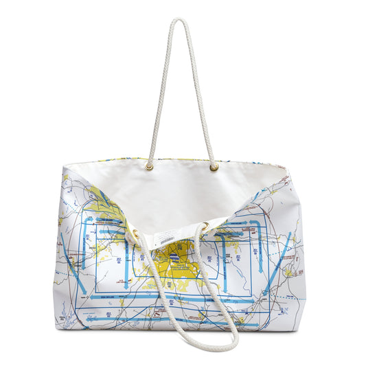 Aeronautical Chart weekender tote bag (KATL Flyway Chart)