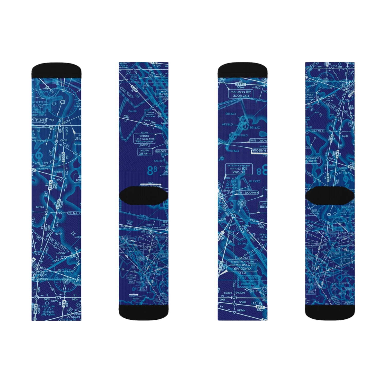 Aeronautical Chart socks (ELUS1/blue)