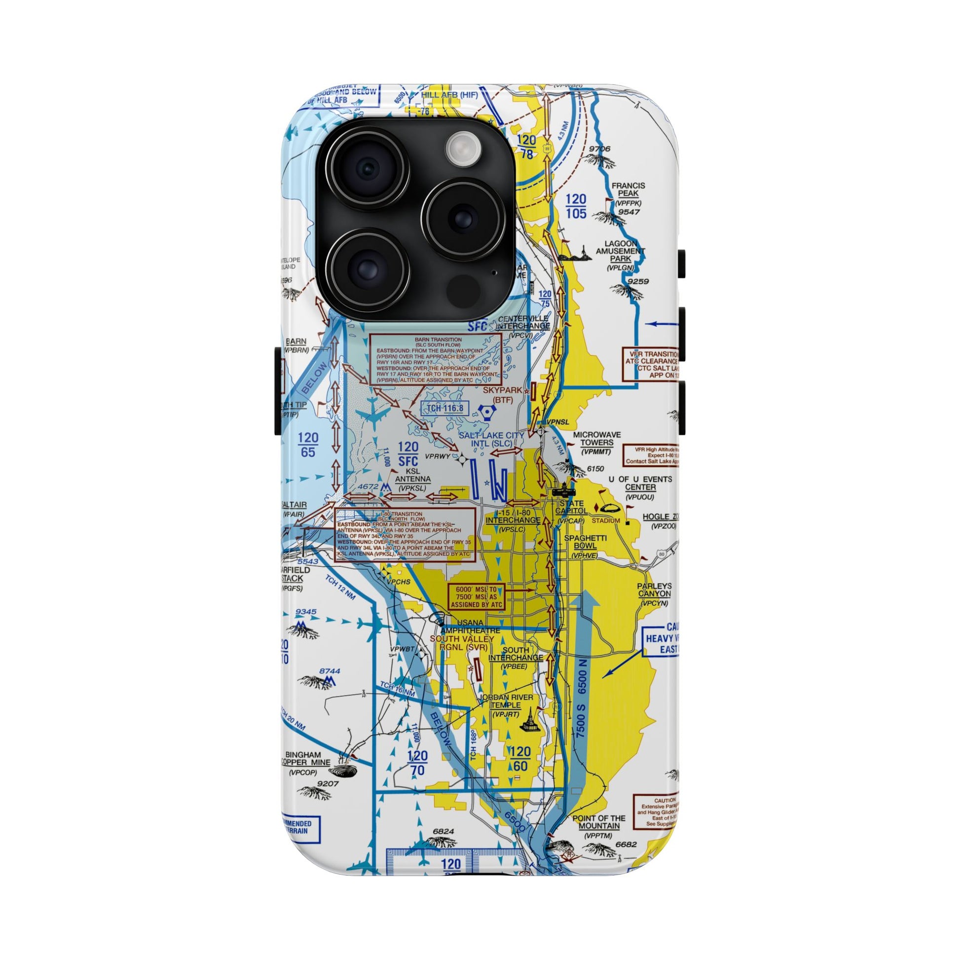 Salt Lake City Flyway Chart tough phone cases