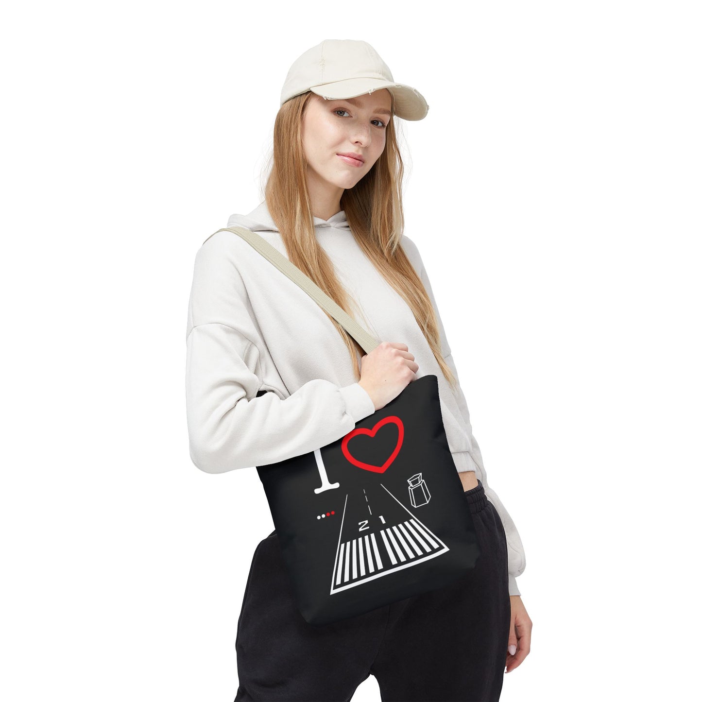 Santa Monica Airport Runway 21 / 3 tote bag (black)