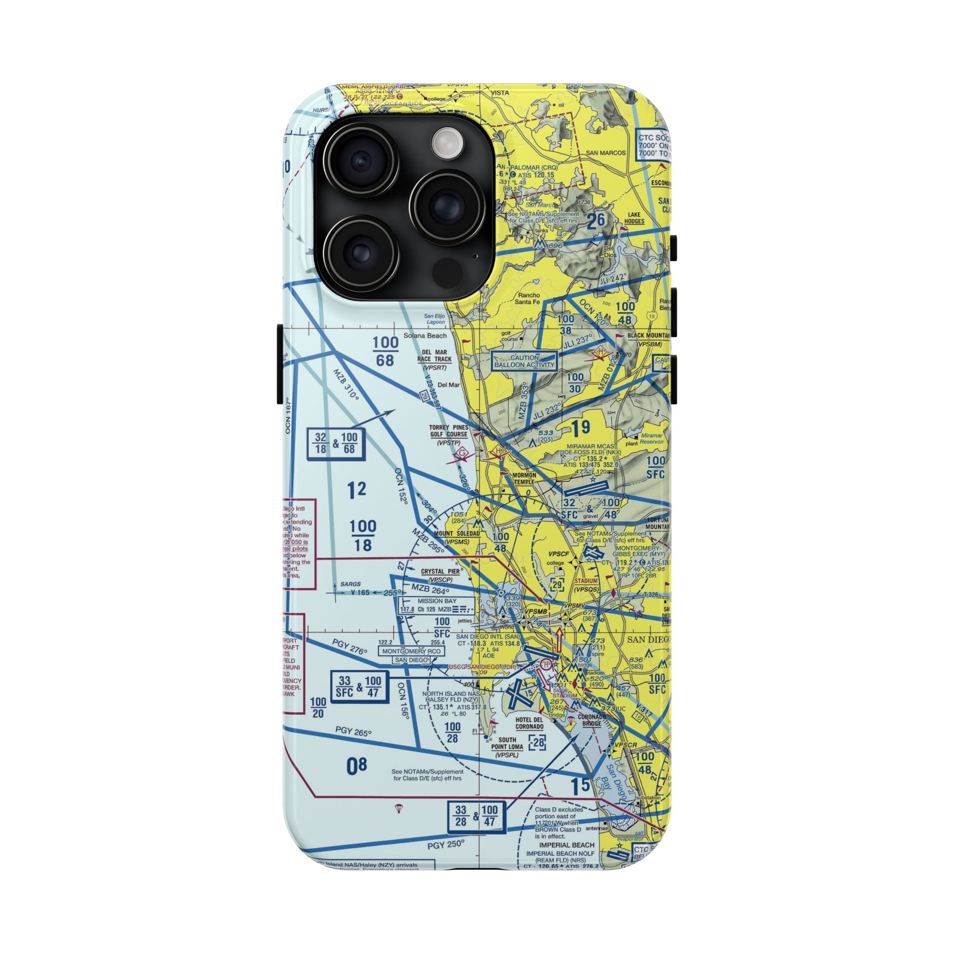San Diego TAC Chart tough phone cases