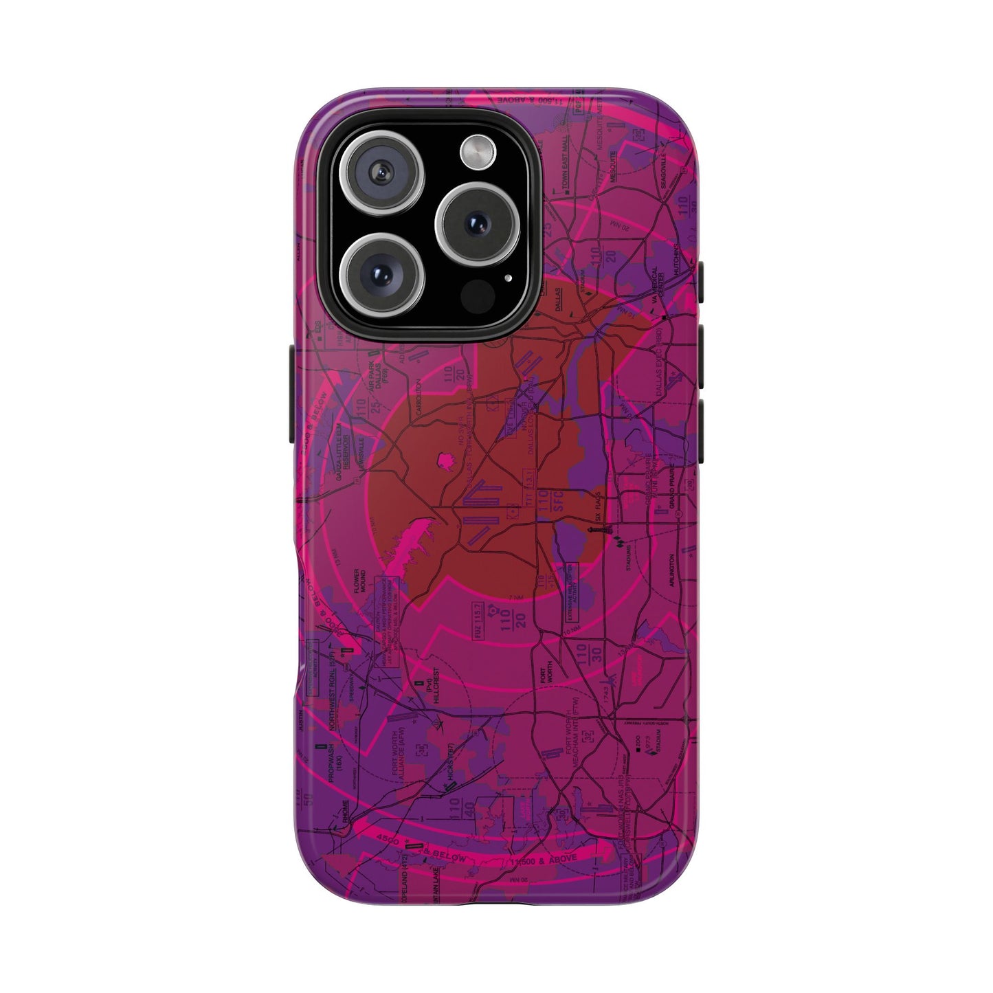 Dallas Fort Worth Flyway Chart tough phone cases (purple)