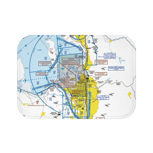 Salt Lake City Flyway Chart bath mat
