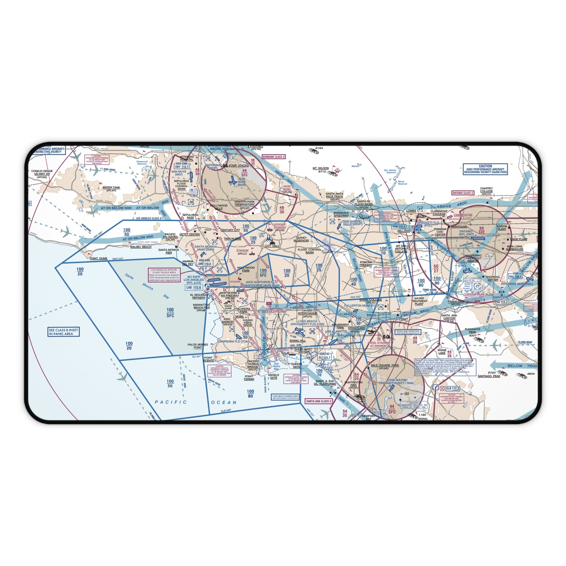 LAX Flyway Chart desk mat