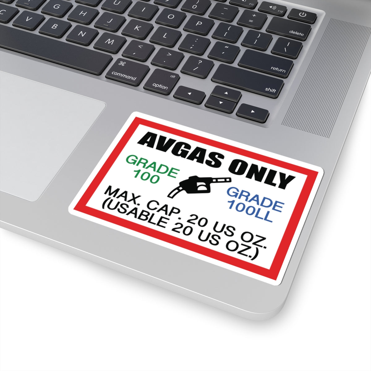AVGAS 100LL Fuel Only - sticker