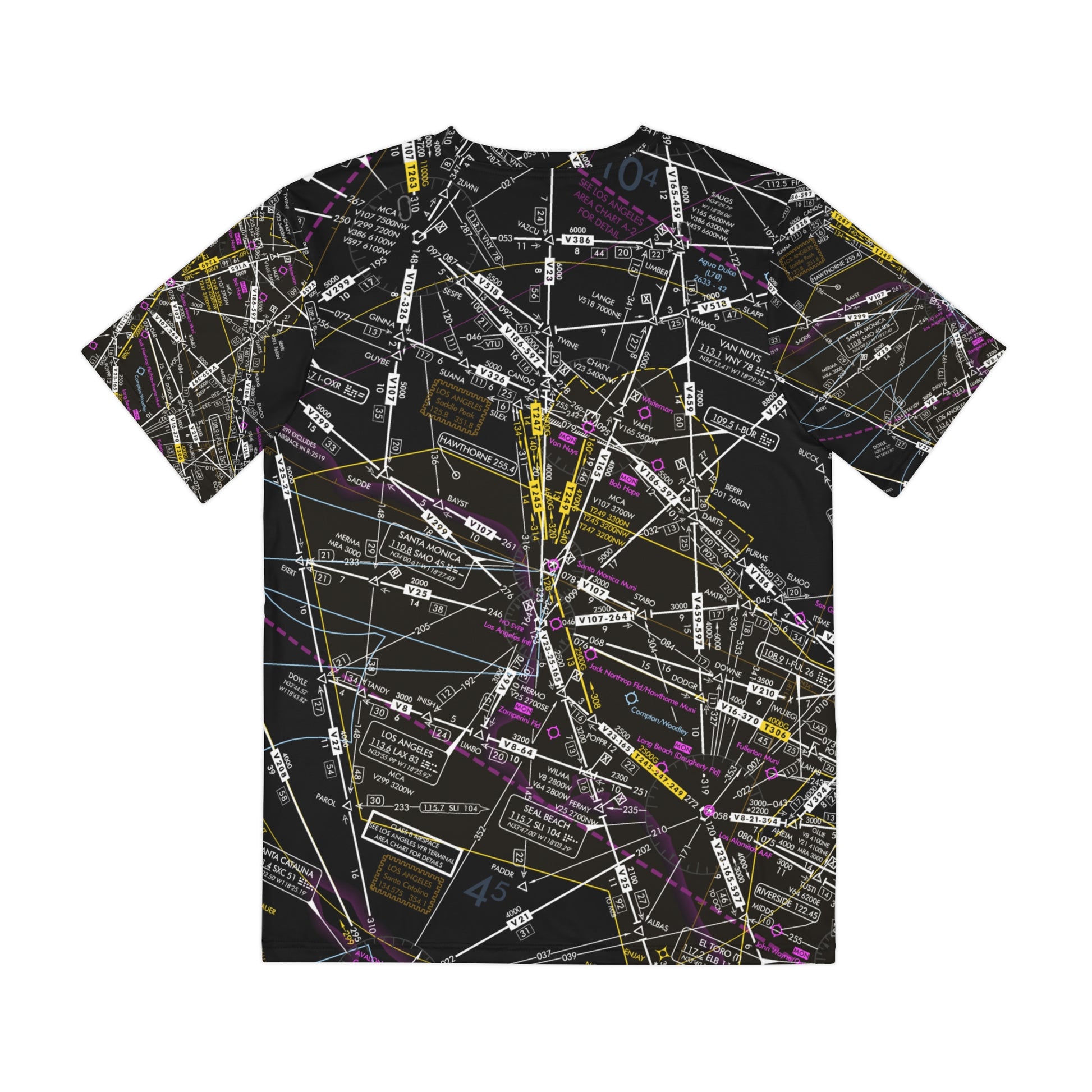 Enroute Low Altitude Chart (ELUS3) men's polyester shirt (invert)