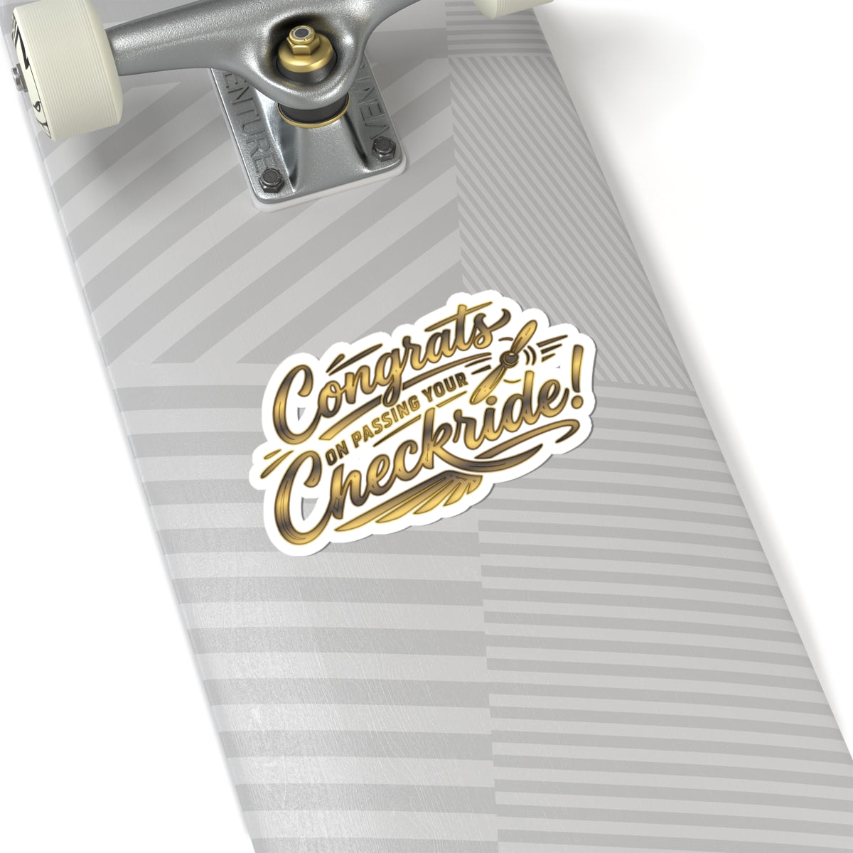 Congrats on passing your checkride! (v4. gold) sticker