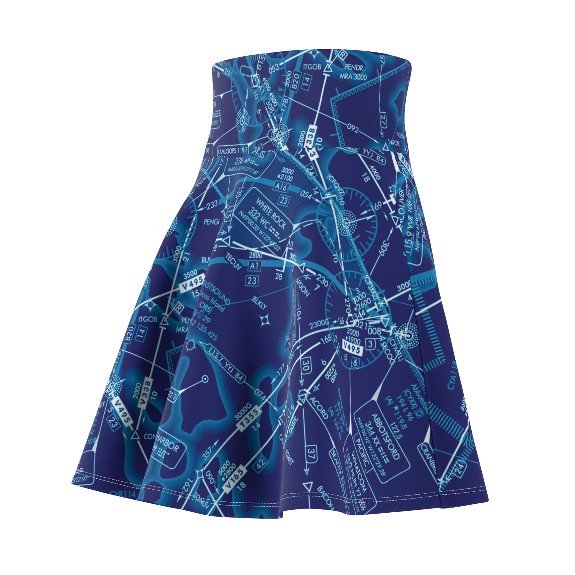 Enroute Low Altitude (ELUS1) Chart skater skirt (blue)