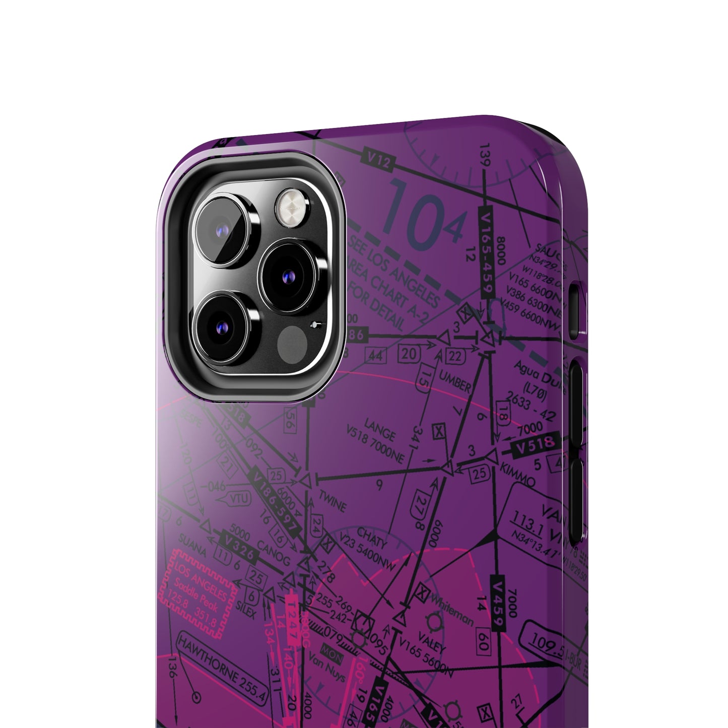 Enroute Low Altitude Chart (ELUS3) tough phone cases (purple)