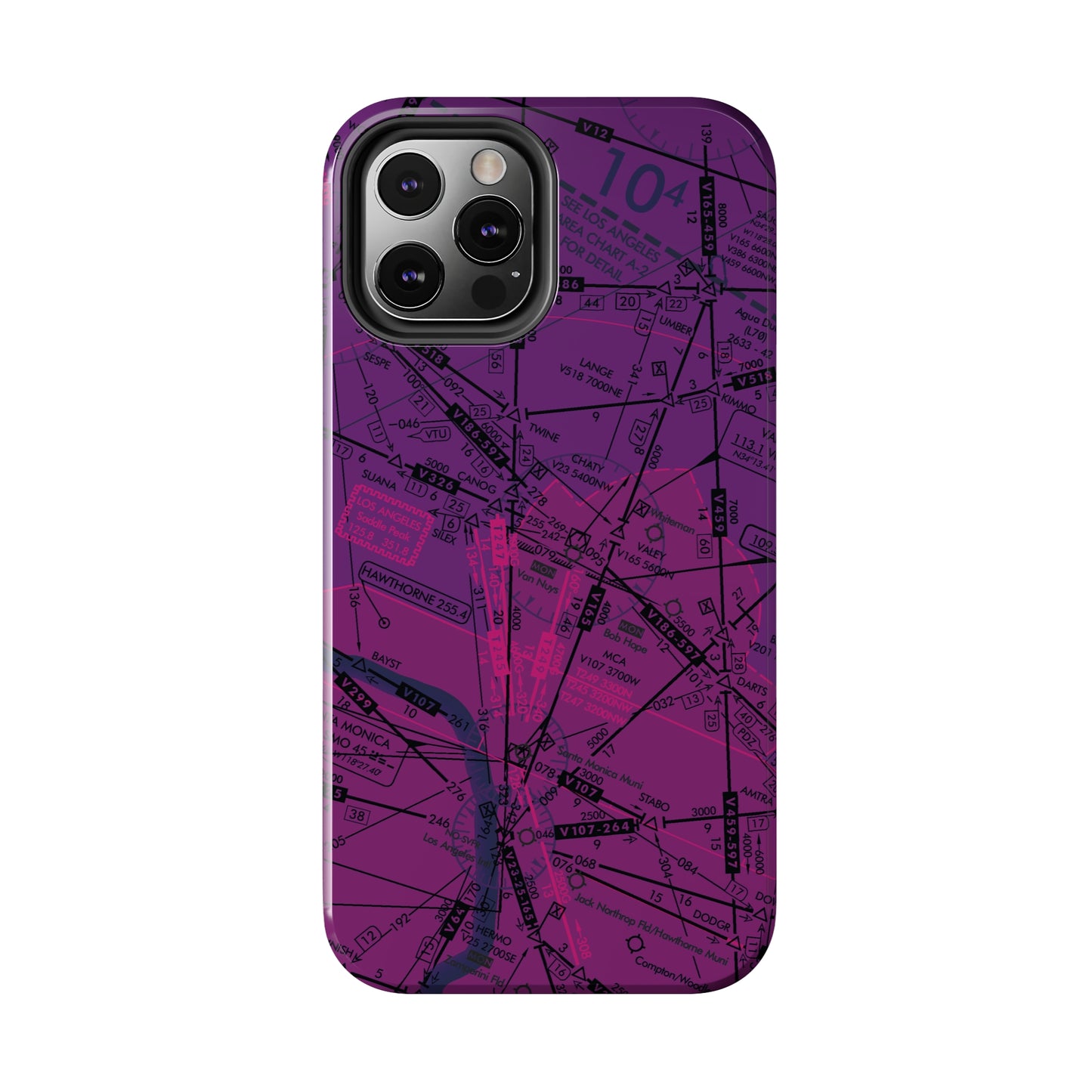 Enroute Low Altitude Chart (ELUS3) tough phone cases (purple)