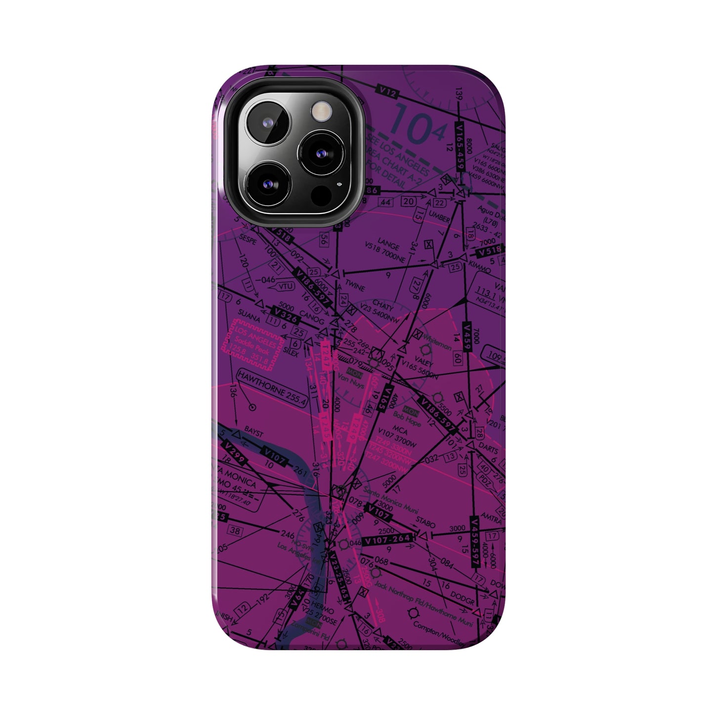 Enroute Low Altitude Chart (ELUS3) tough phone cases (purple)