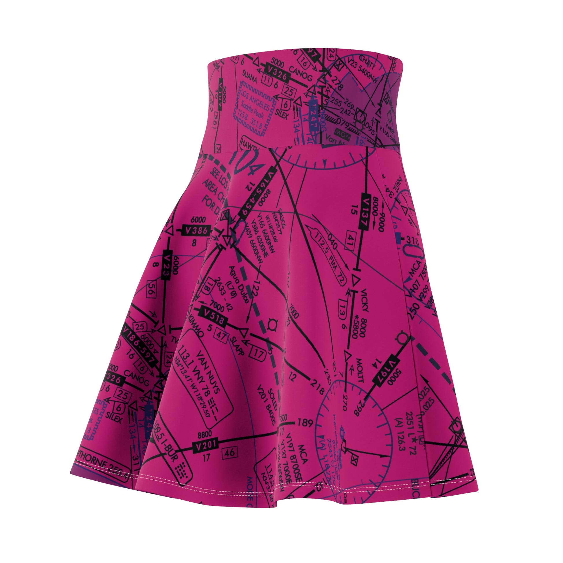 Enroute Low Altitude (ELUS3) Chart skater skirt (pink)