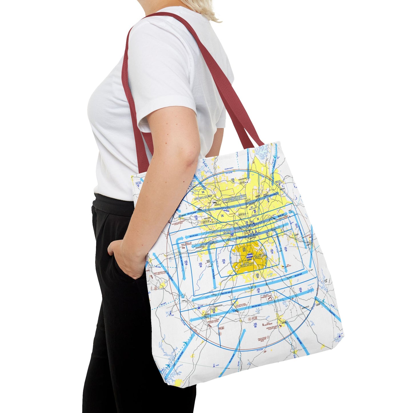 Atlanta Flyway Chart tote bag