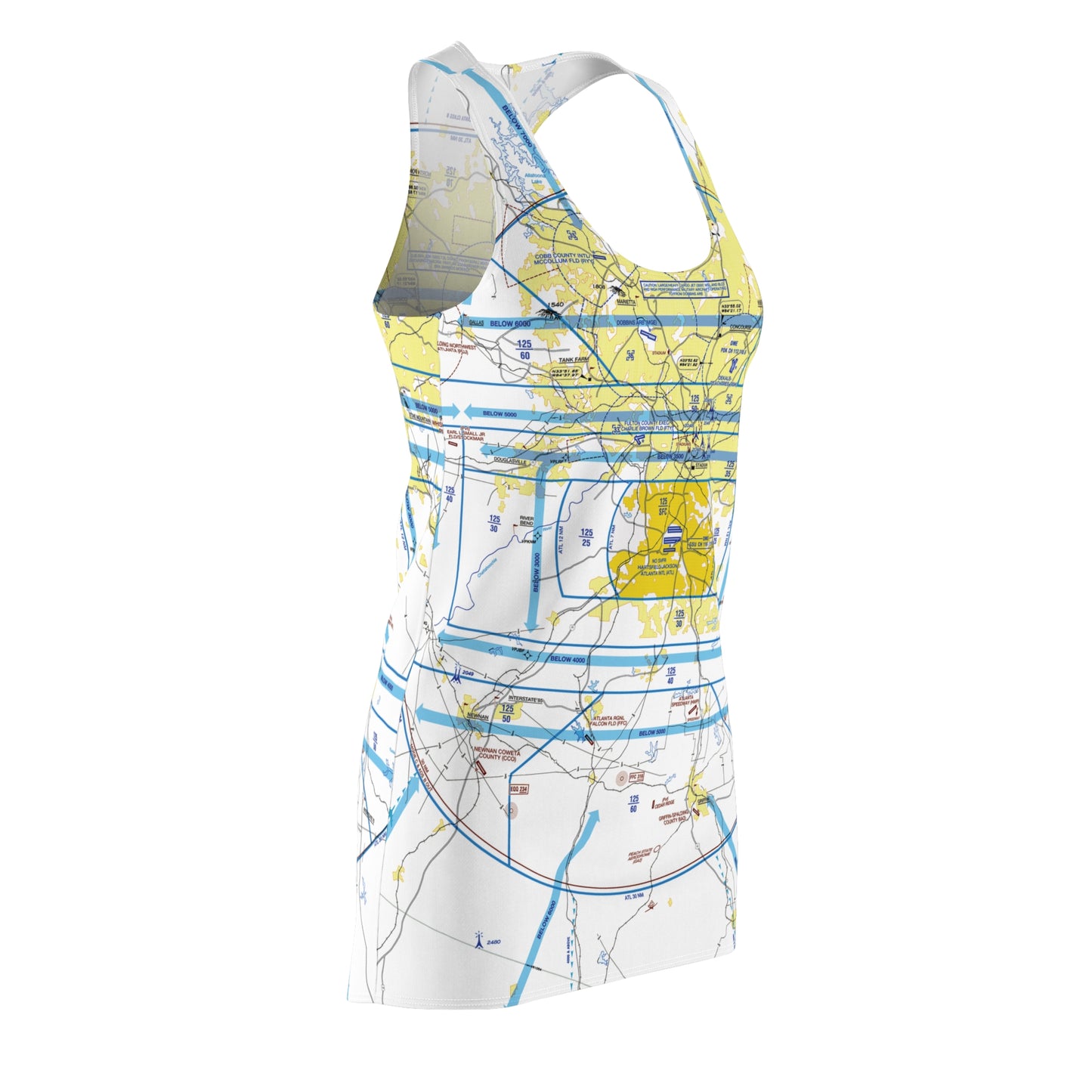 Atlanta Flyway Chart racerback dress