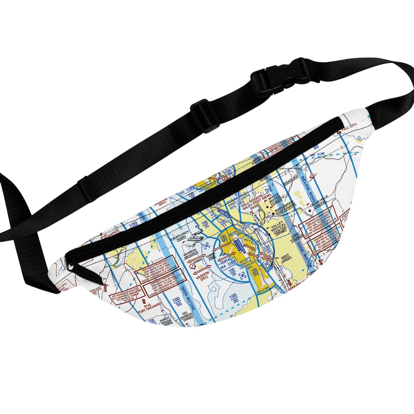 Seattle Flyway Chart fanny pack