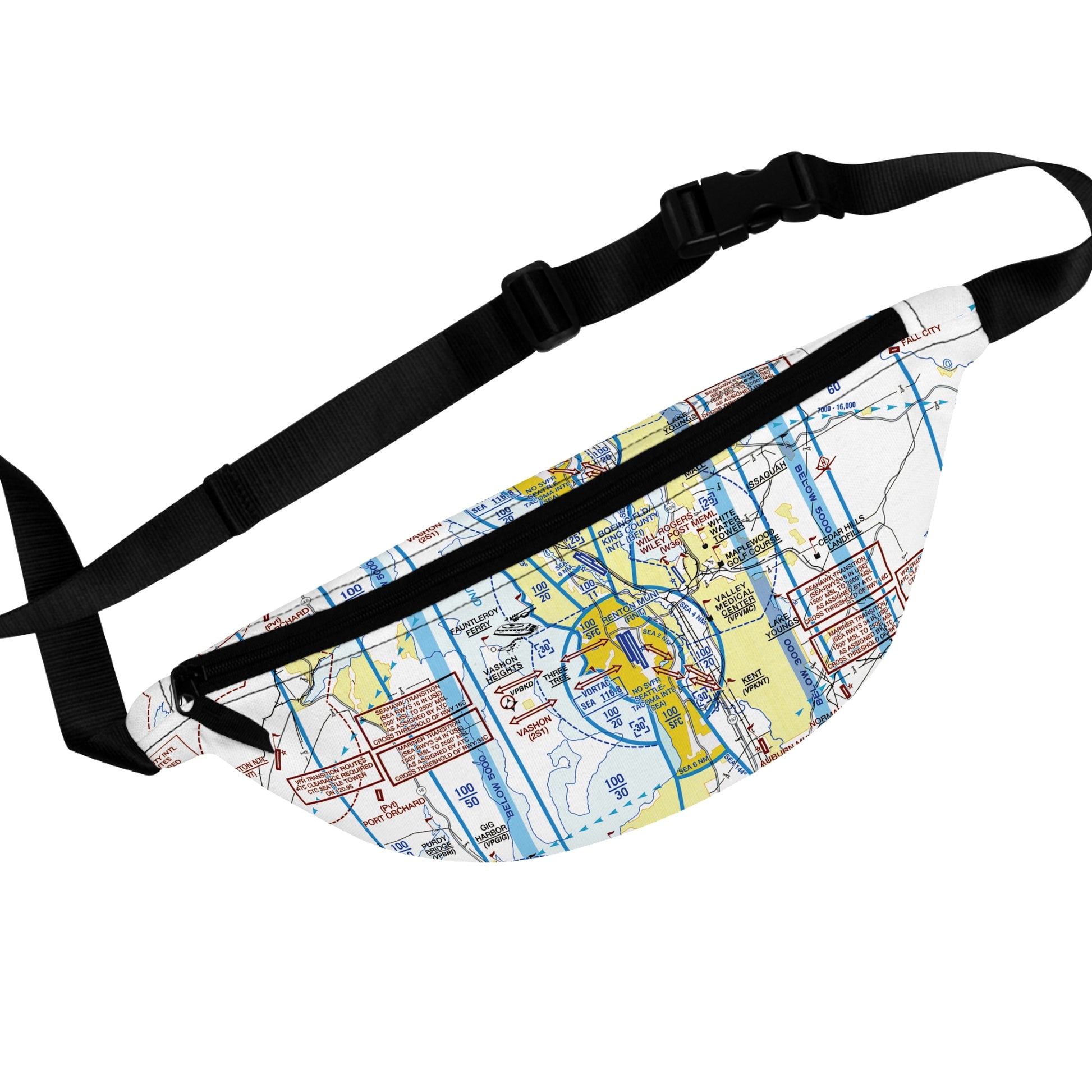 Seattle Flyway Chart fanny pack