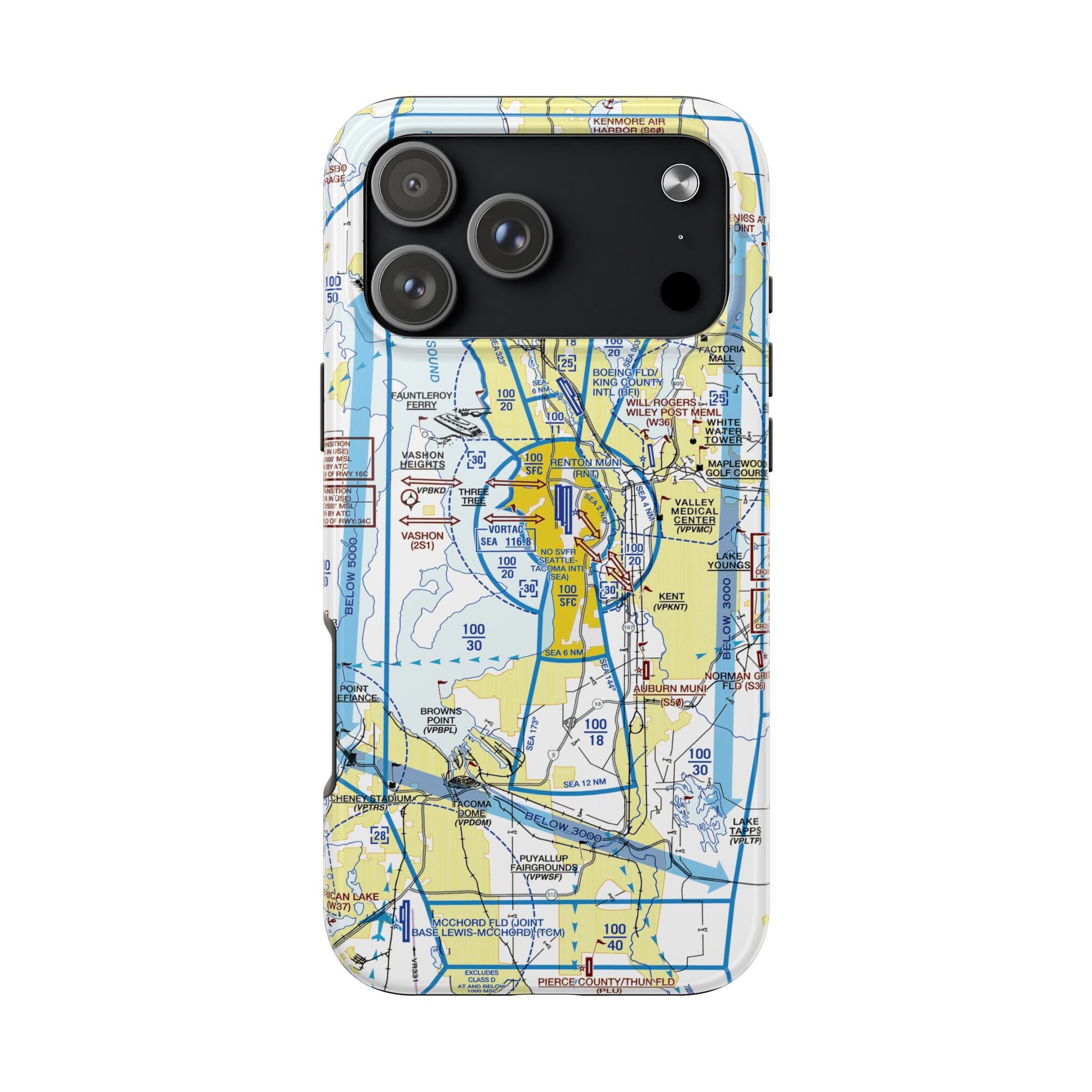 Seattle Flyway Chart tough phone cases