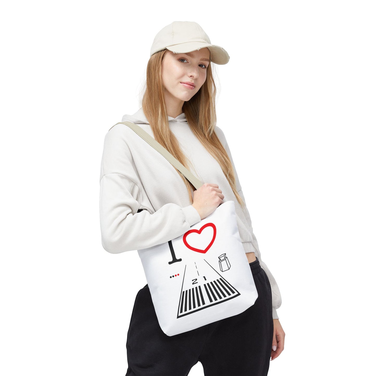 Santa Monica Airport Runway 21 / 3 tote bag (white)