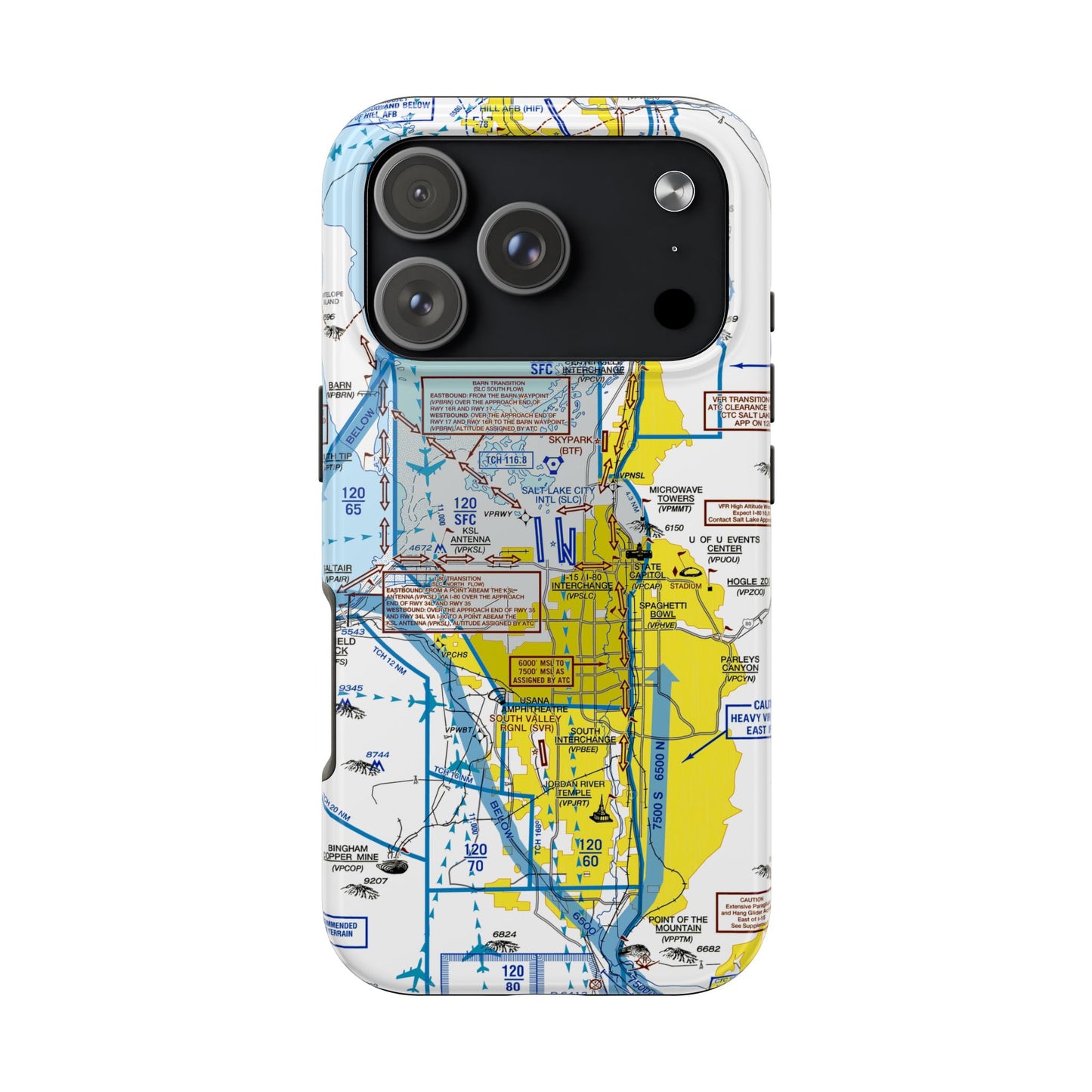 Salt Lake City Flyway Chart tough phone cases