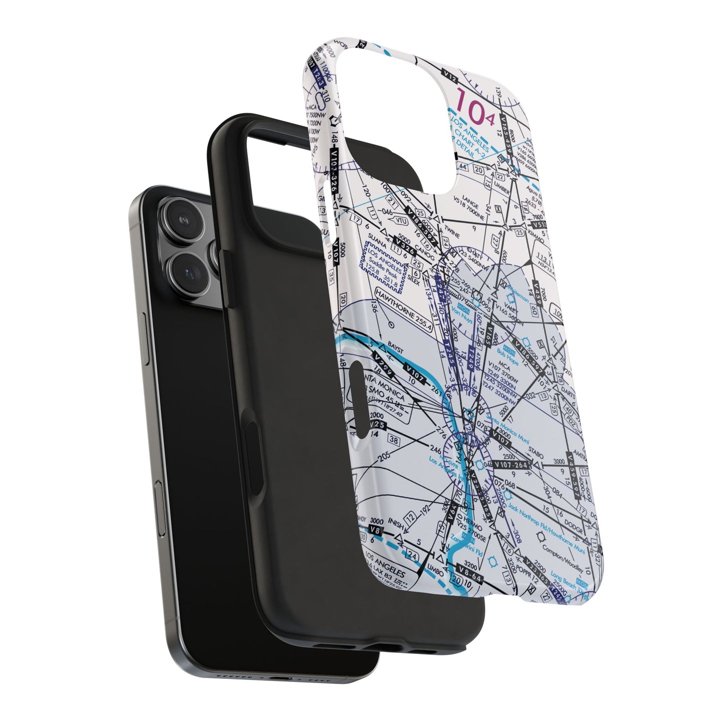 Enroute Low Altitude Chart tough phone cases (ELUS3/white)