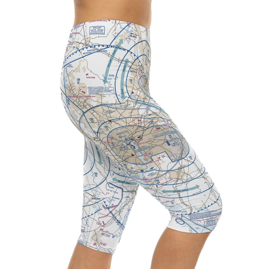 Baltimore-Washington Flyway Chart capri leggings