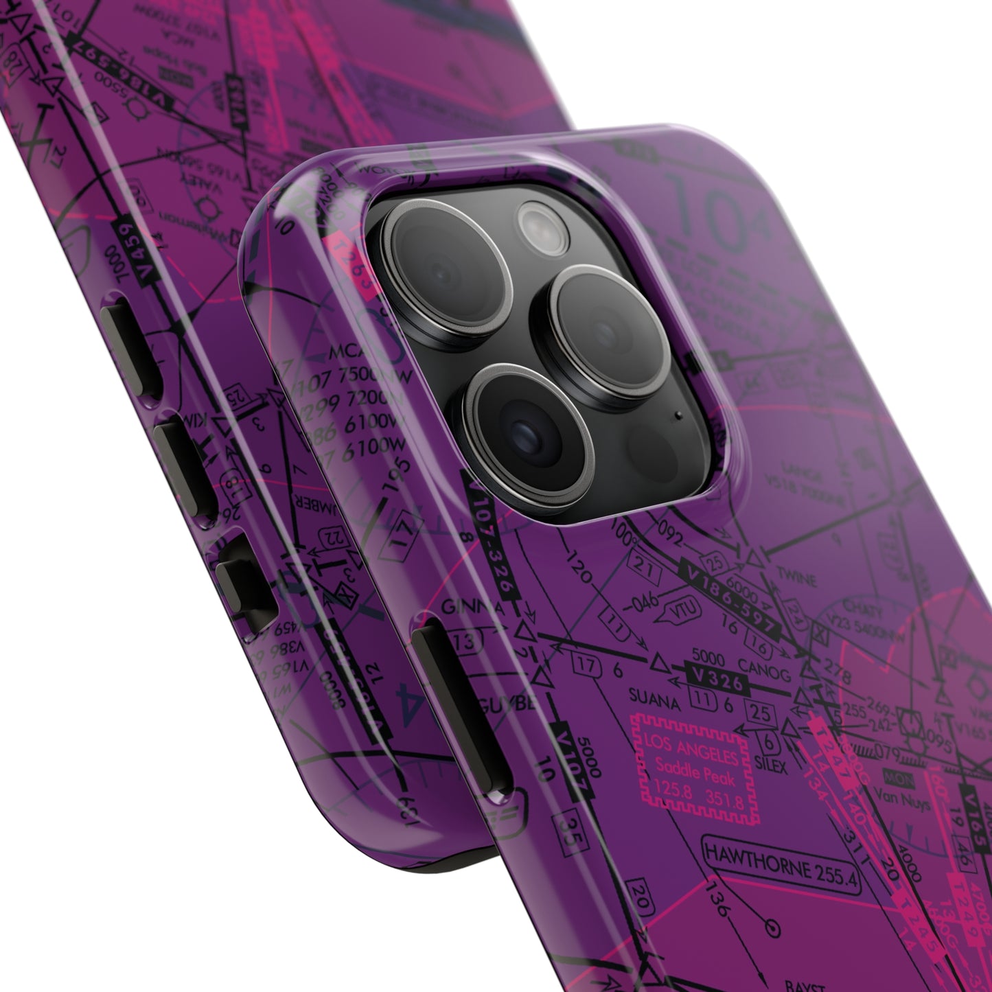 Enroute Low Altitude Chart (ELUS3) tough phone cases (purple)