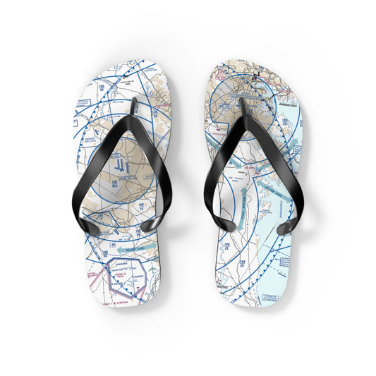 Aeronautical Chart Flip-Flops (BWI Flyway Chart)