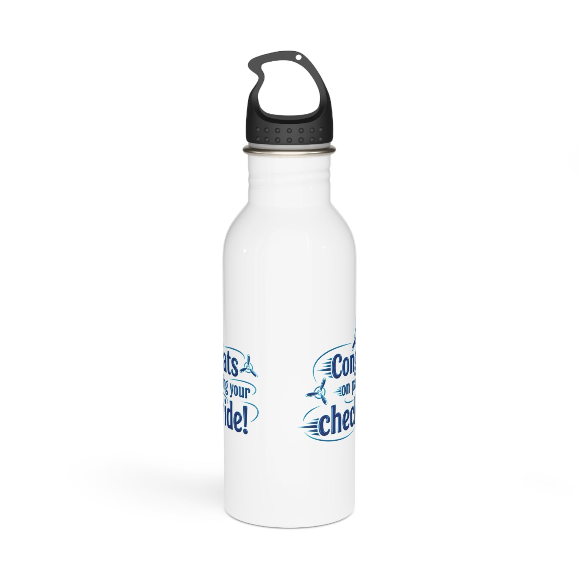 Congrats on passing your checkride! 20 oz. stainless steel water bottle (v3. blue)