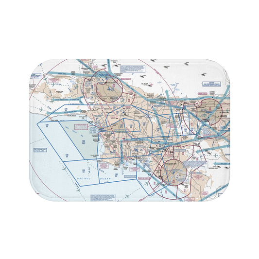 LAX Flyway Chart bath mat