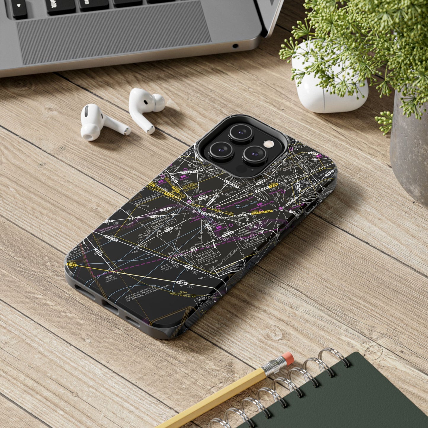 Enroute Low Altitude Chart tough phone cases (ELUS3/invert)