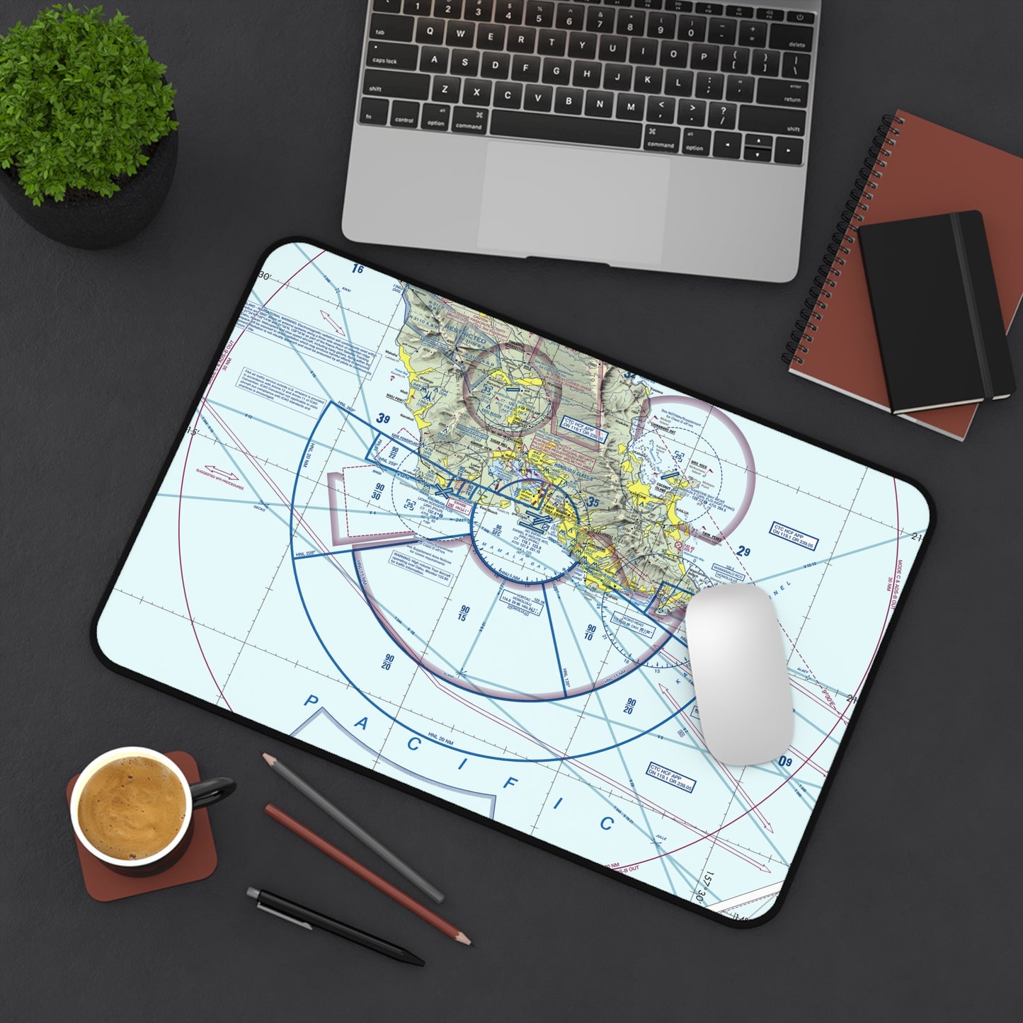 Honolulu Airport Sectional Chart desk mat