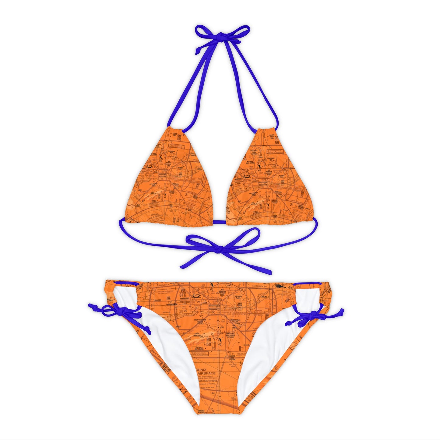 Phoenix TAC Chart strappy bikini set (orange)