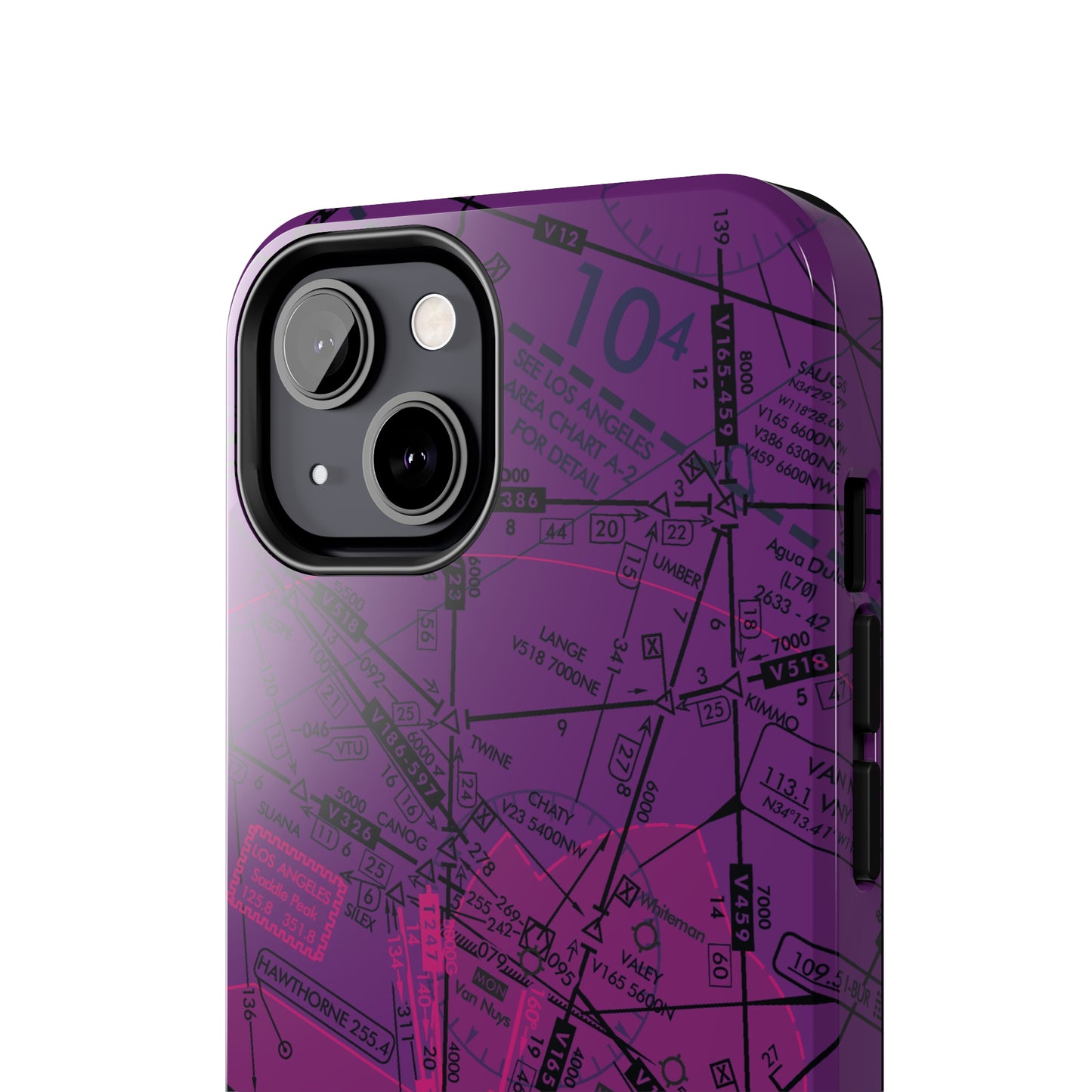 Enroute Low Altitude Chart (ELUS3) tough phone cases (purple)