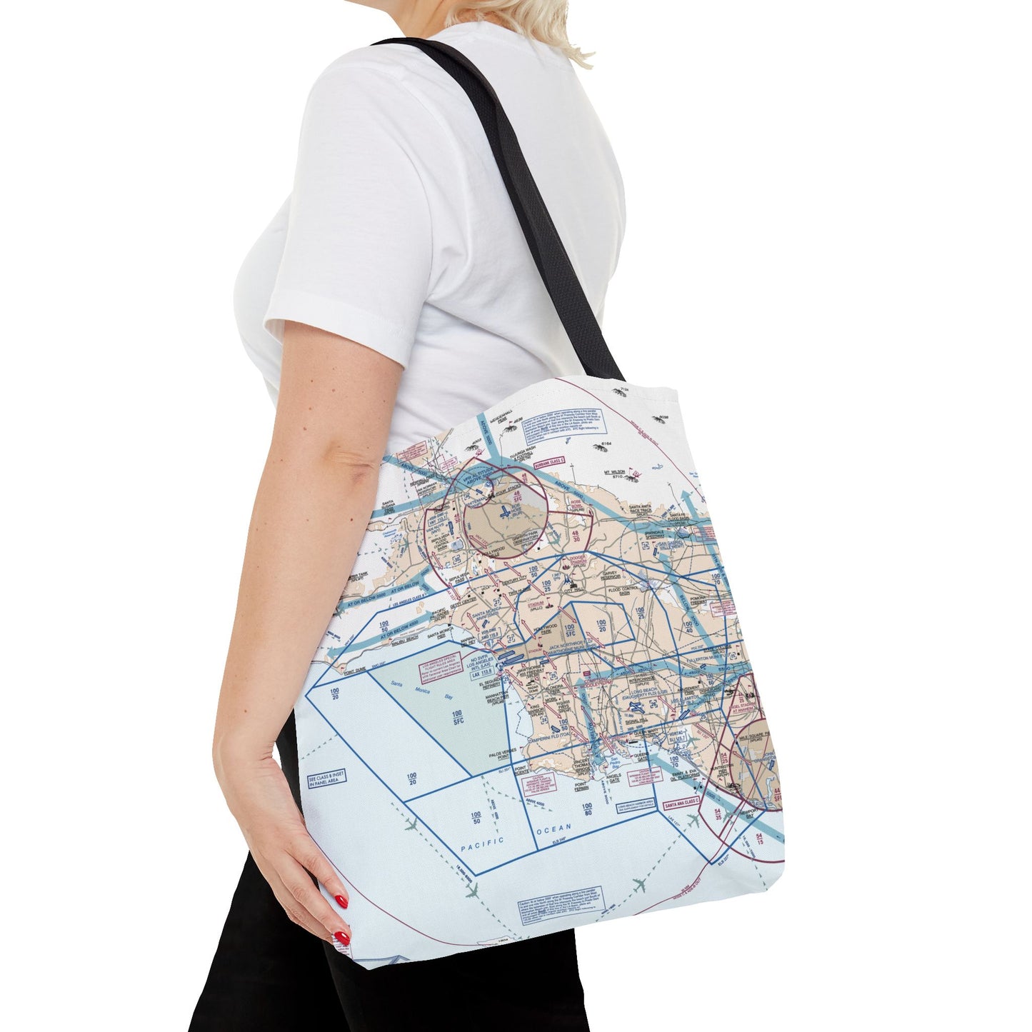 LAX Flyway Chart tote bag