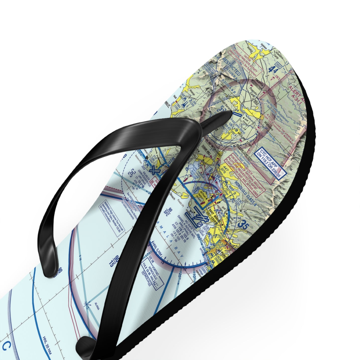 Aeronautical Chart Flip-Flops (PHNL Flyway Chart)