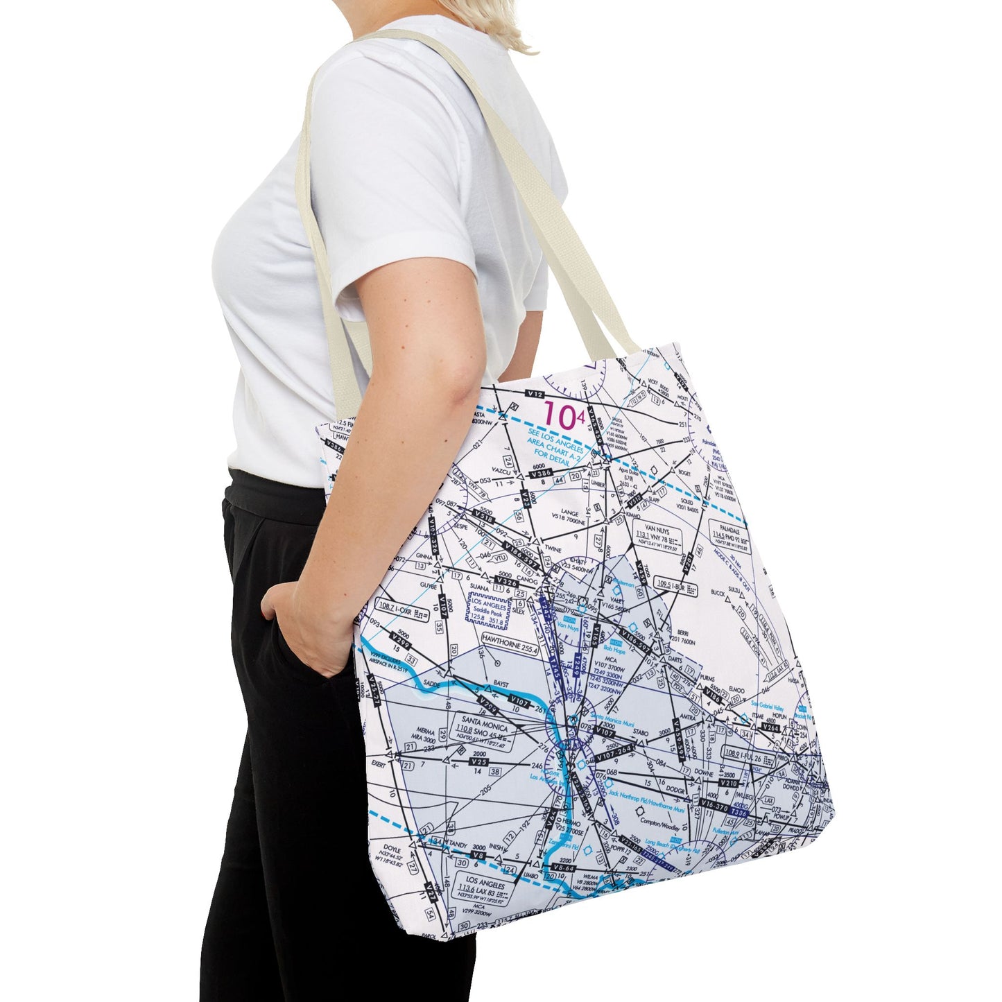 Enroute Low Altitude Chart tote bag (ELUS3/white)