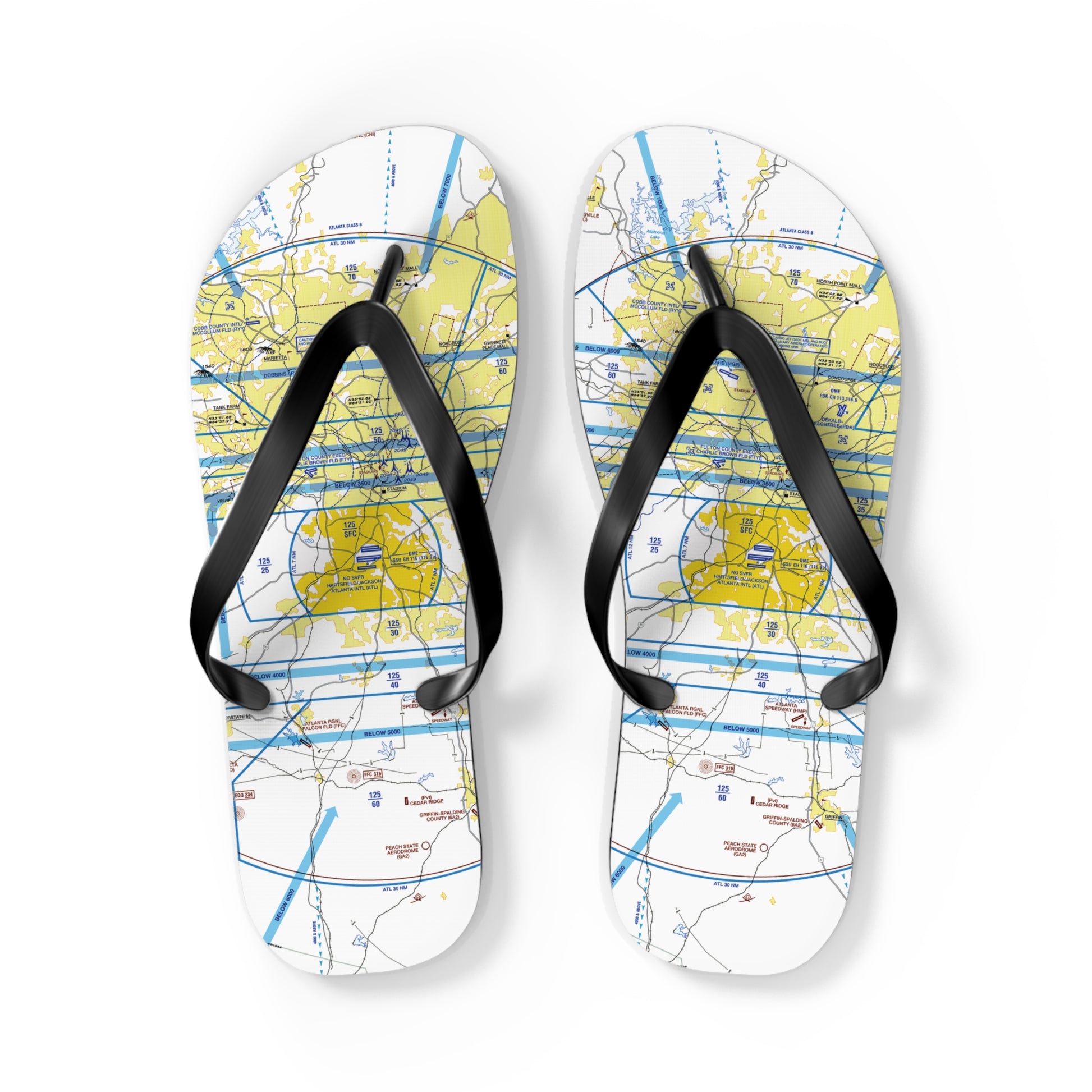 Aeronautical Chart Flip-Flops (ATL)