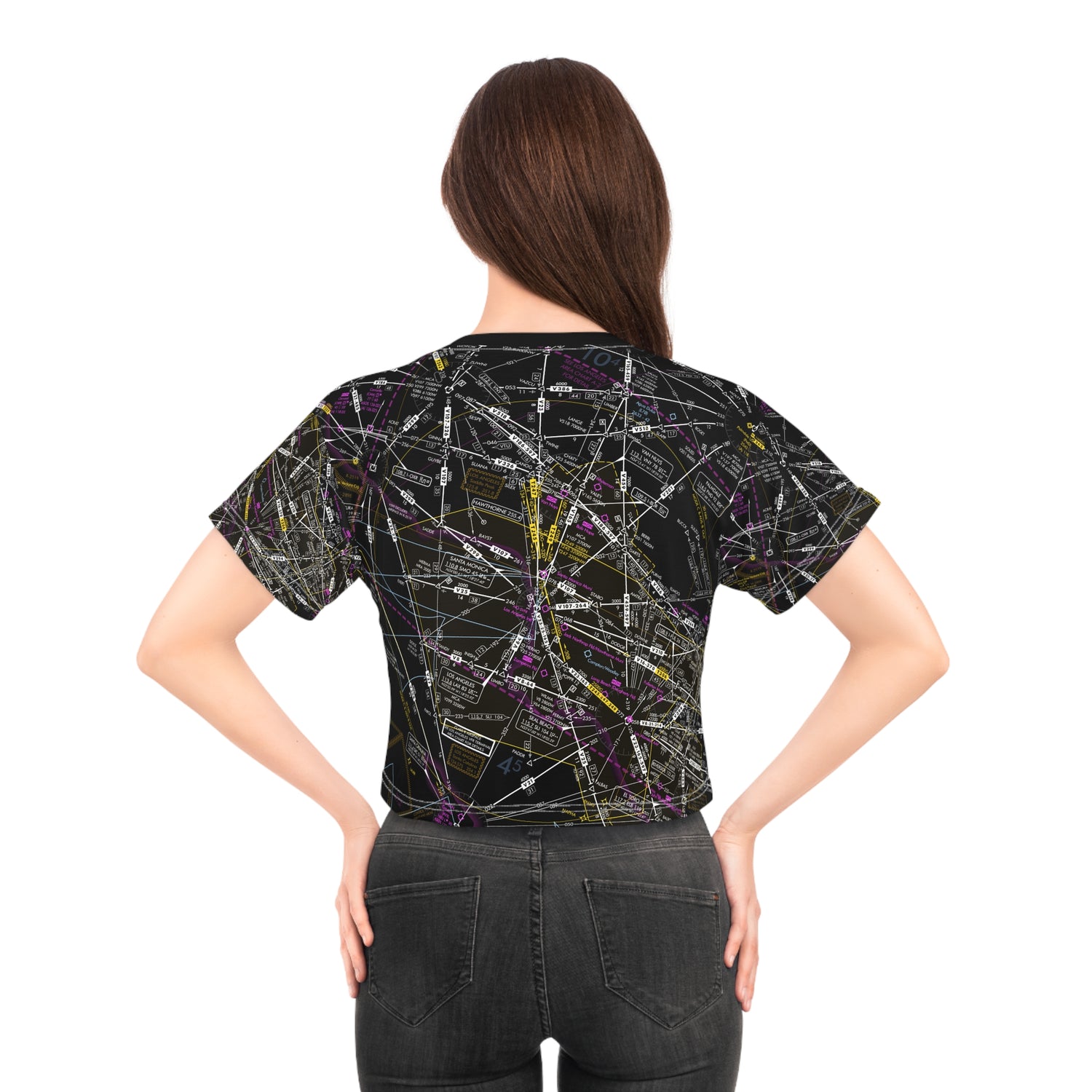 LAX Enroute Low Altitude Chart (invert) crop tee