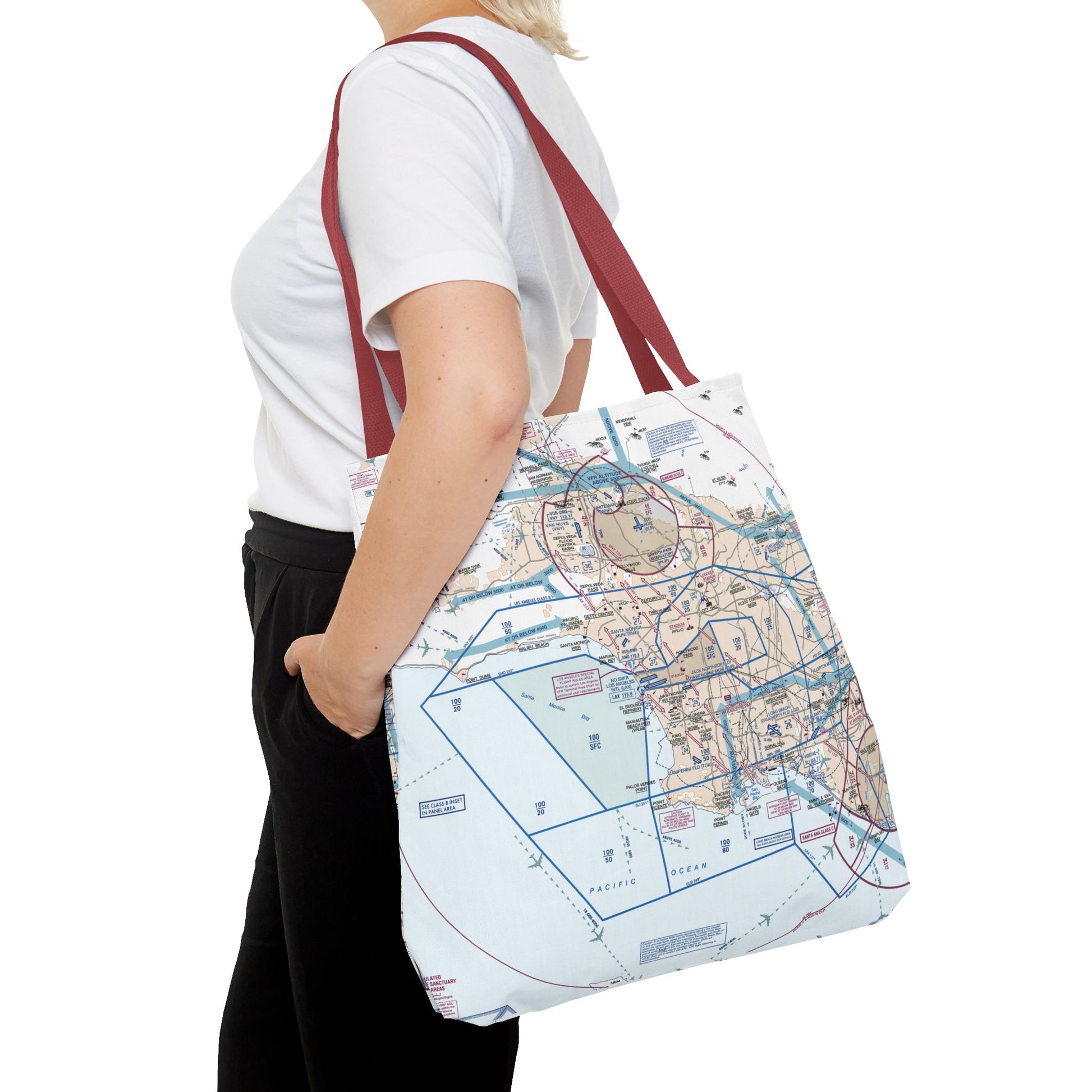 LAX Flyway Chart tote bag