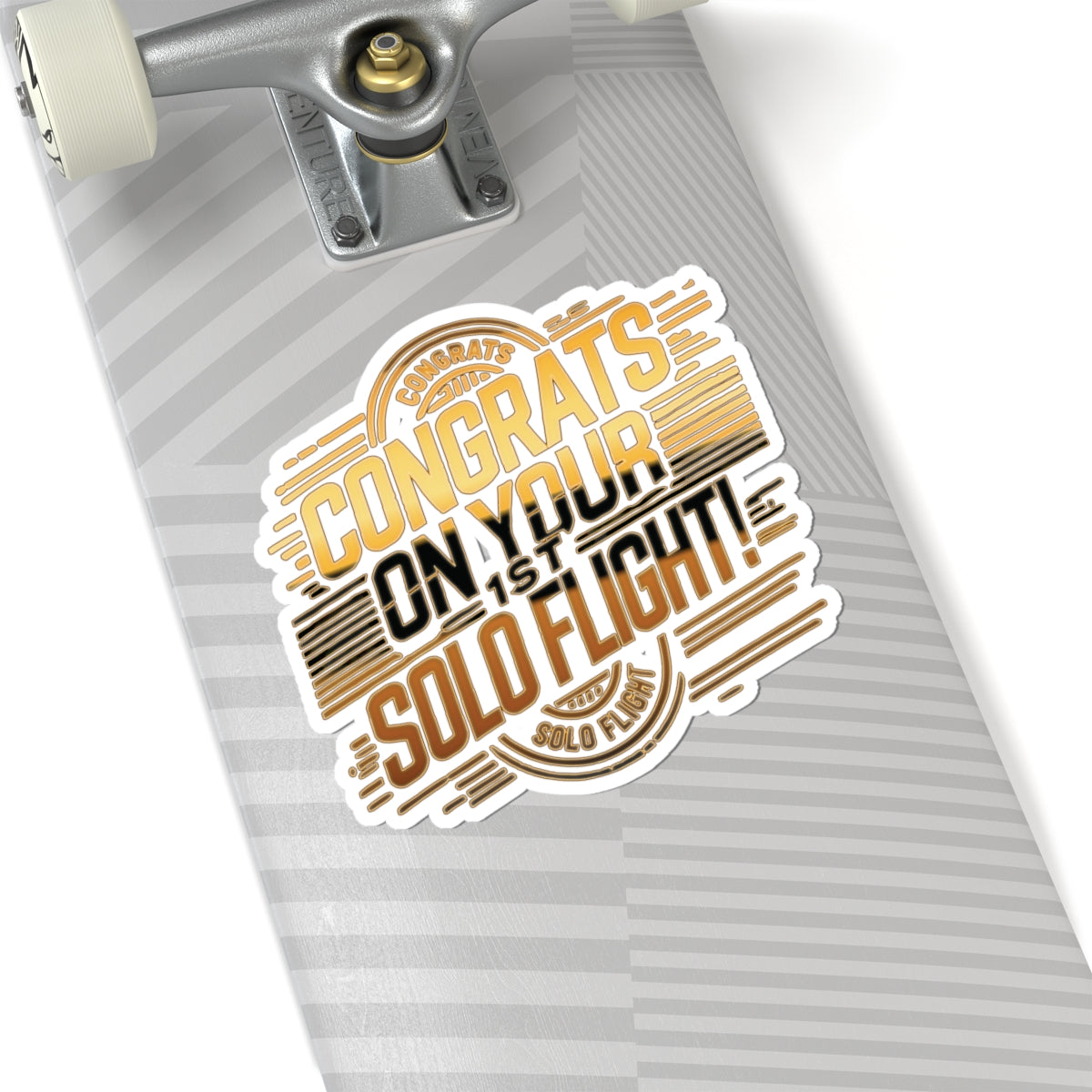 Congrats on your 1st Solo Flight! (v2. gold) sticker
