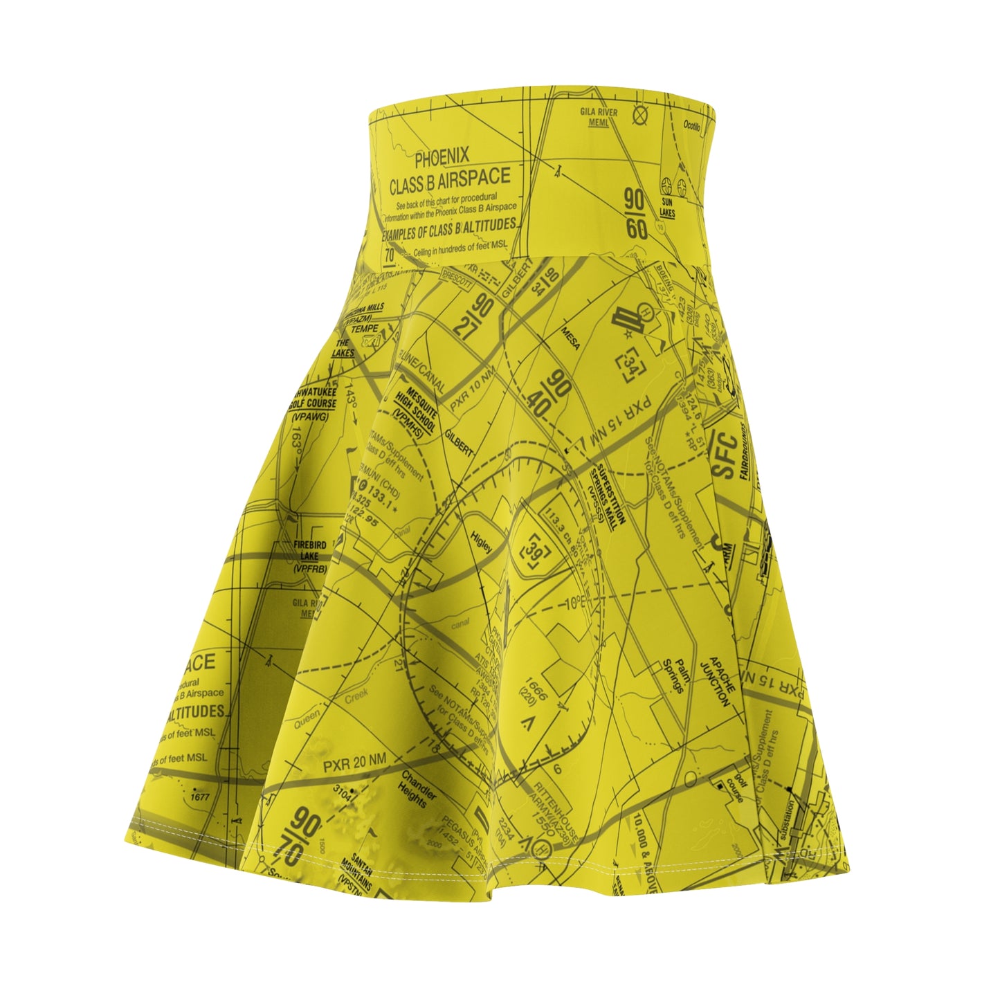 Phoenix TAC Chart skater skirt (yellow)