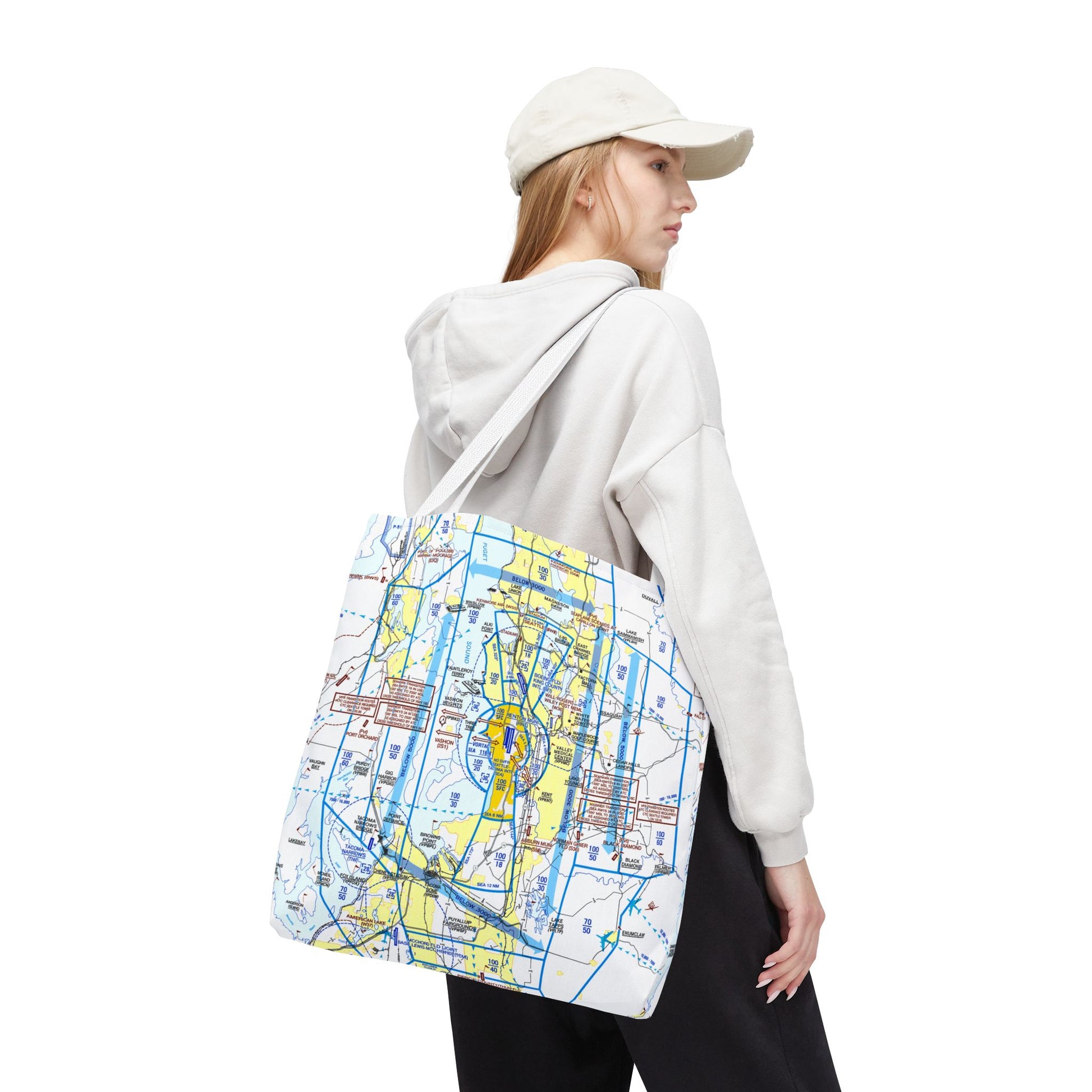 Seattle Flyway Chart tote bag