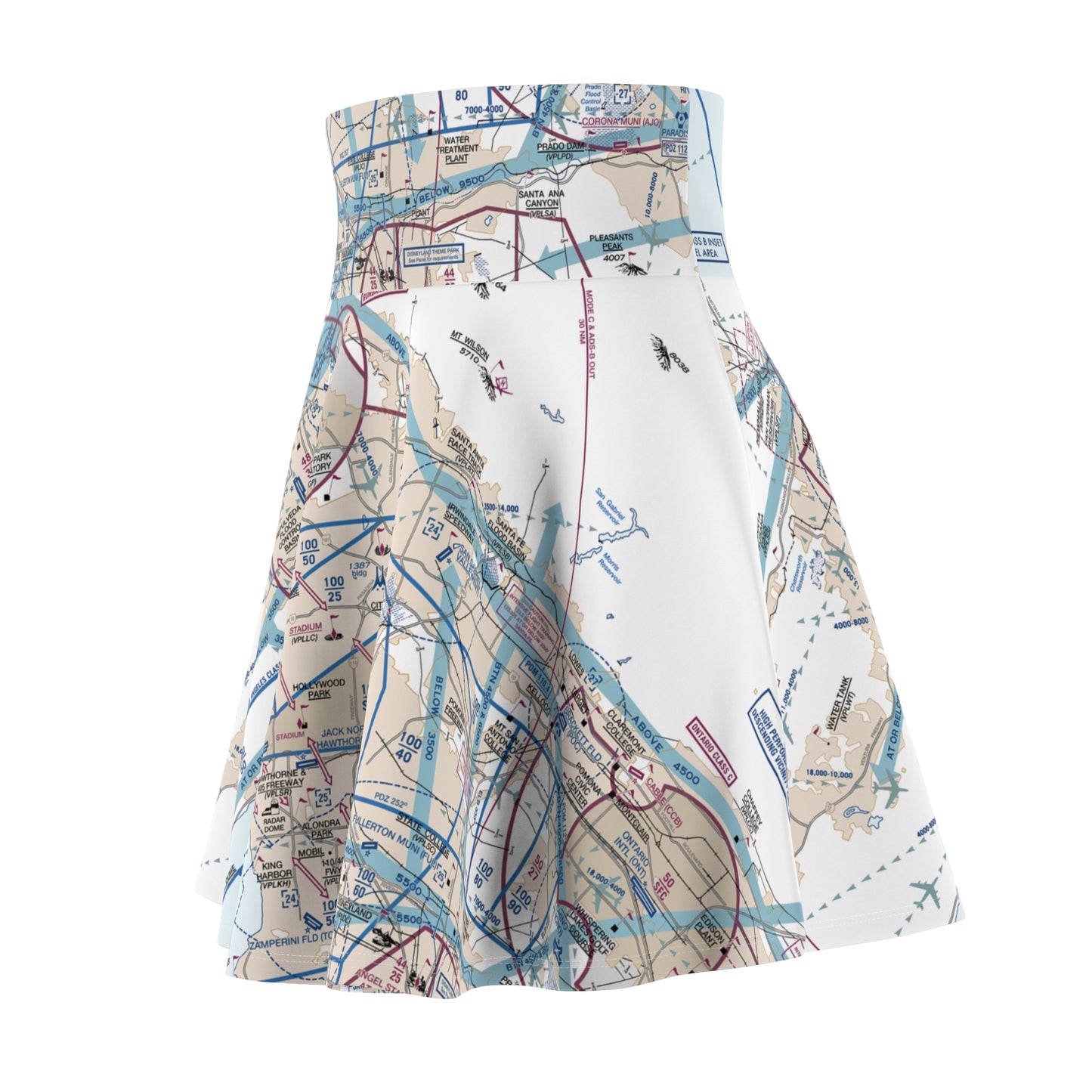 LAX Flyway Chart skater skirt