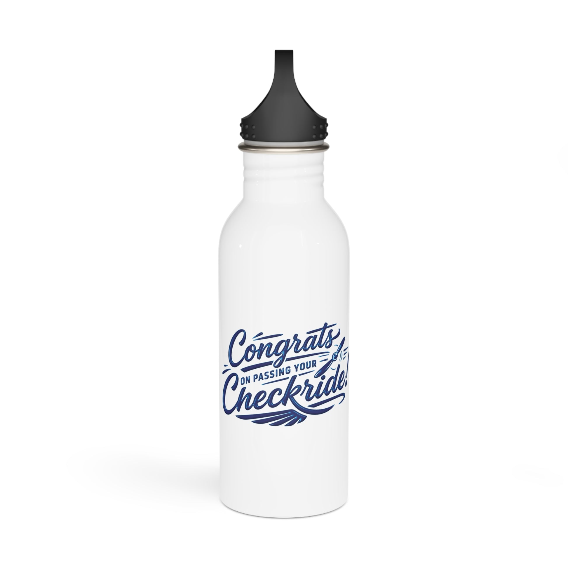 Congrats on passing your checkride! 20 oz. stainless steel water bottle (v4. blue)
